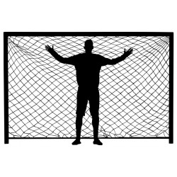 autocollant mural handball cage silhouette