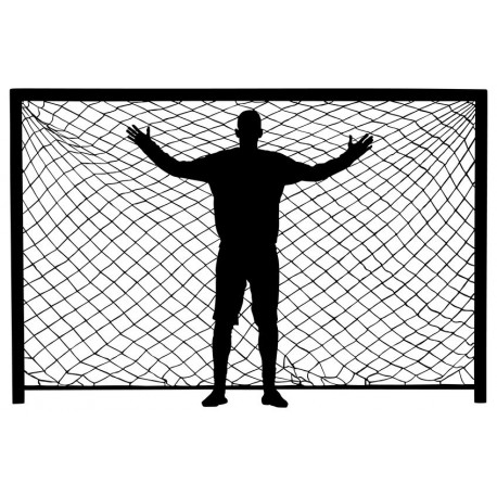 autocollant mural handball cage silhouette
