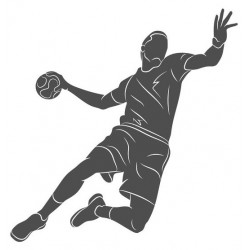 autocollant mural handball deco