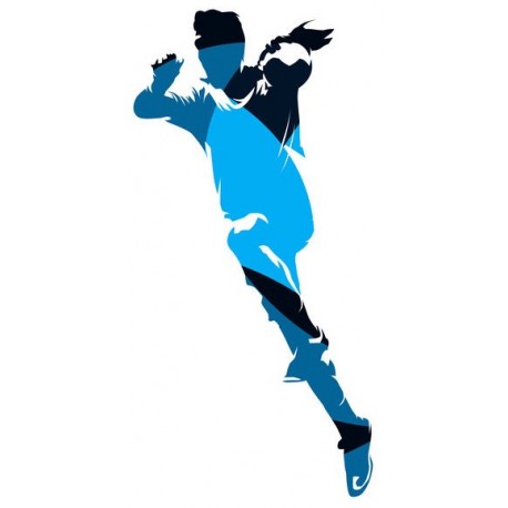 autocollant mural handball geant