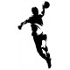autocollant mural handball joueur