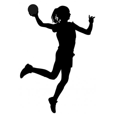 autocollant mural handball joueuse