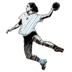 autocollant muraux handball decoratif