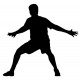 autocollant muraux handball joueur
