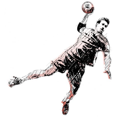 autocollant muraux handball pas cher