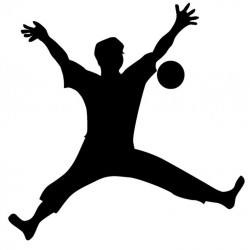 autocollant muraux handball silhouette