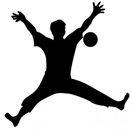 autocollant muraux handball silhouette