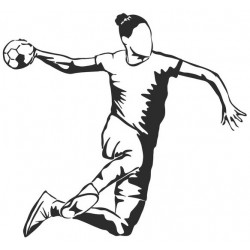 autocollants mural handball decoration