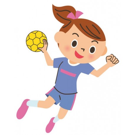 autocollants mural handball joueuse