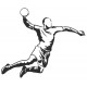 autocollants mural handball joueuses