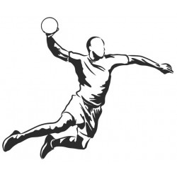 autocollants mural handball joueuses
