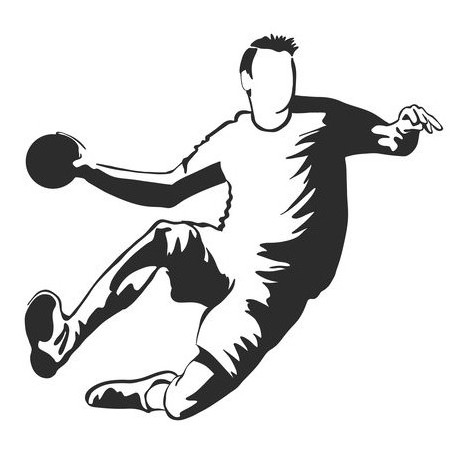 autocollants mural handball pas cher