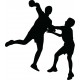 autocollants muraux handball joueurs