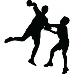 autocollants muraux handball joueurs
