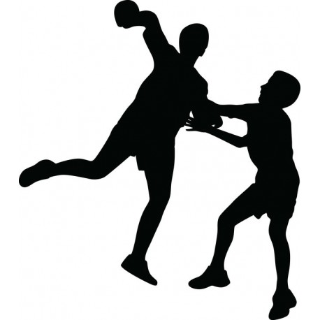 autocollants muraux handball joueurs