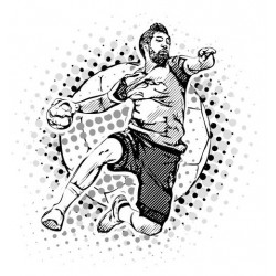 autocollants muraux handball