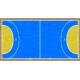autocollants muraux handball terrain