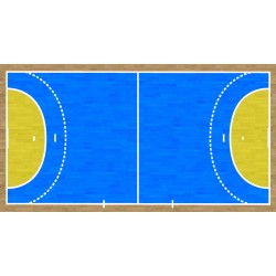 autocollants muraux handball terrain