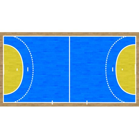 autocollants muraux handball terrain