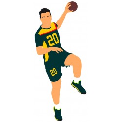 sticker mural handball