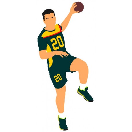 sticker mural handball