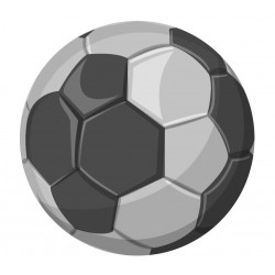 sticker mural handball ballon gris