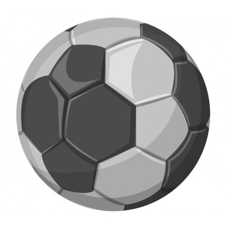 sticker mural handball ballon gris