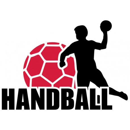 sticker mural handball joueur ballon