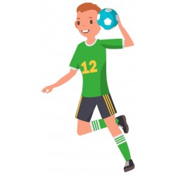 sticker mural handball joueur