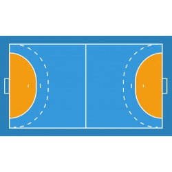 sticker mural handball terrain