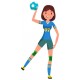 sticker muraux handball joueuse