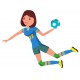 sticker muraux handball joueuse saut