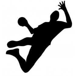 sticker muraux handball silhouette pas cher