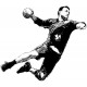 stickers mural handball geant