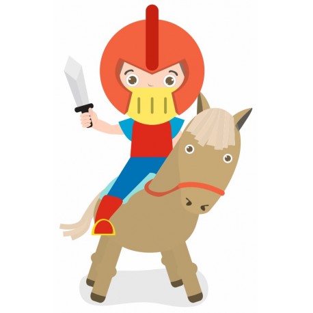 autocollant mural chevalier