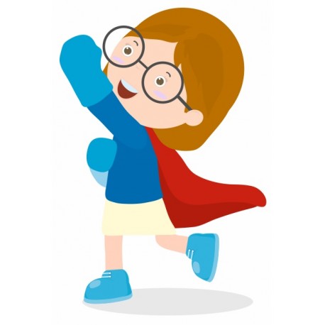 autocollant mural heroine cape