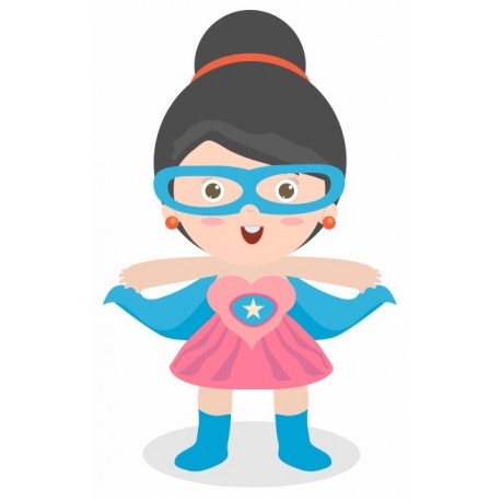 autocollant mural superheroine geant