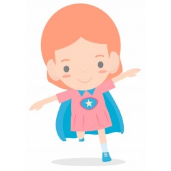 sticker mural hero fille