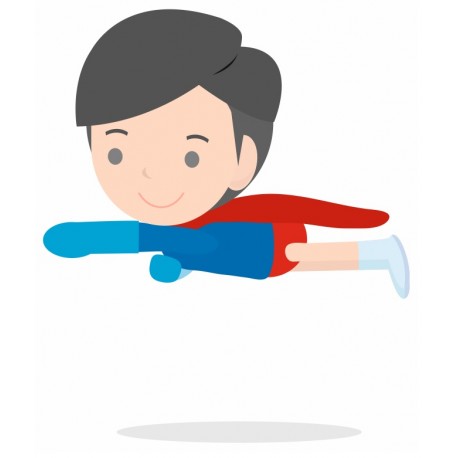 sticker mural superhero garcon