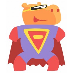 stickers hero hippopotame