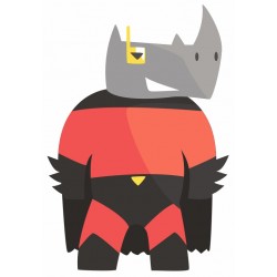 stickers hero rhinoceros