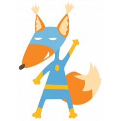 stickers renard superhero