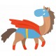 stickers superhero cheval