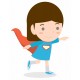stickers superhero fille