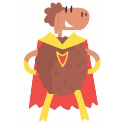 stickers superhero mouton