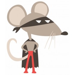 stickers superhero souris