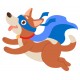 sticker superhero chien