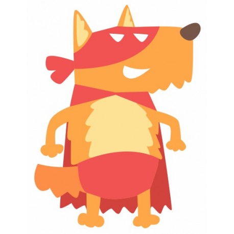 sticker superhero renard
