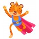 sticker superhero tigre