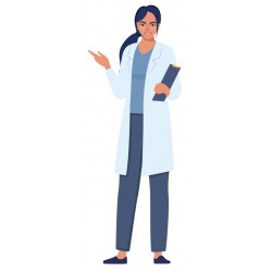 autocollant femme medecin